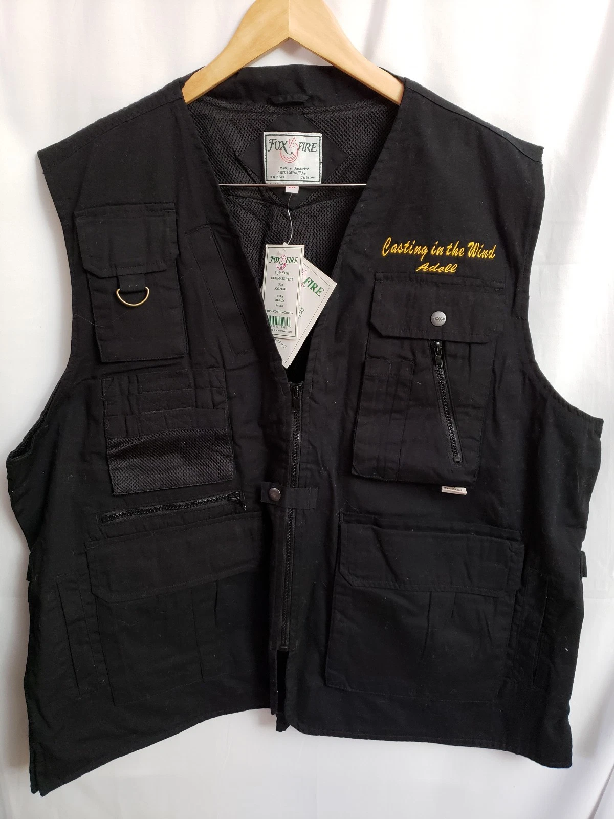 FOXFIRE Tactical Mens XXL Black "ultimate Vest" Thunder River Gear Outdoors NWT