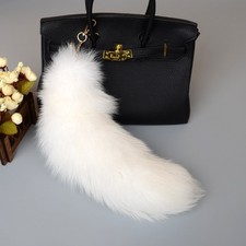 Wholesale 16pcs-16"-18" Real Fox Fur Tail Bag Charm Pendant Cosplay Toys