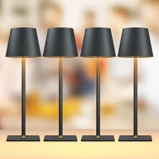 4 Pack Rechargeable Table Lamp - Cordless LED Lamp with 6000mAh Battery Opera...