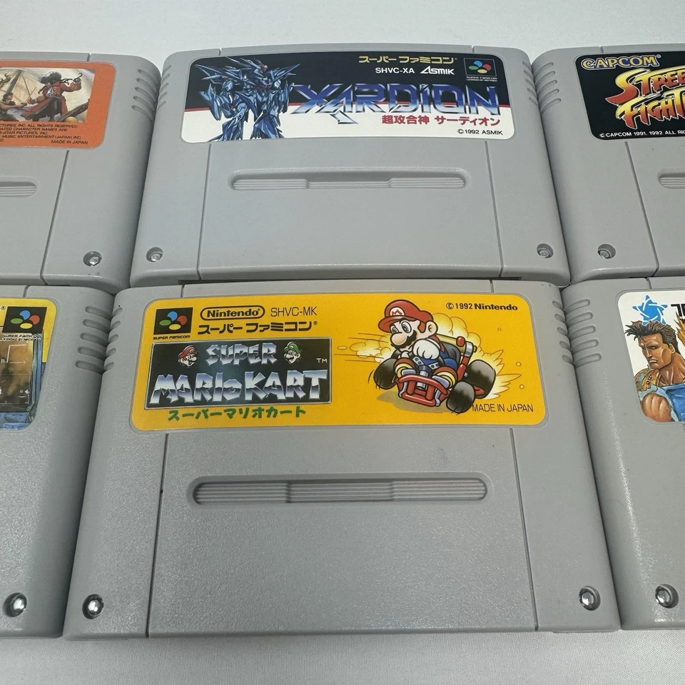READ Lot of (6) Vintage Super Famicom Video Game Cartridges Japan Mario Kart - Image 3 of 4