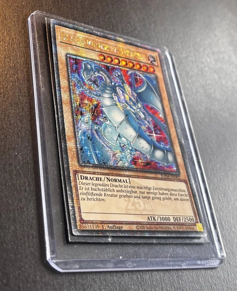 Yu-Gi-Oh! Blauäugiger W. Drache RA04 Quarter Century Secret Rare Near Mint 1st - Bild 3 von 4