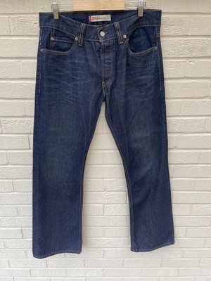 Levis 512 Bootcut Jeans Herren 34 Blau Button Fly Flared Bell Bottom Denim W34 L32