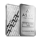 1 TROY OZ .999 FINE SILVER ASAHI BULLION BAR BRILIANT UNCIRCULATED