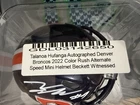 Talanoa Hufanga Autographed Denver Broncos 2022 Color Rush Mini Helmet BAS