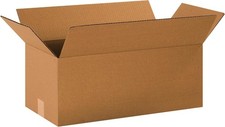 20-Pack Corrugated Cardboard Boxes, 20"L x 10"W x 8"H, Shipping, Moving, Storage