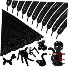 260 Long Balloons for Balloon Garland Thickening Skinny Latex Twisting Black