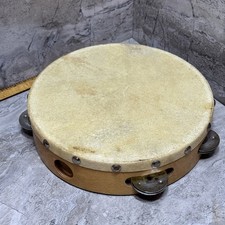 Wood 8 Skin Percussion Tambourine Musical Instrument