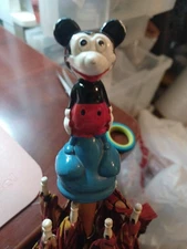 1930's ? VINTAGE Childs MIckey Mouse Umbrella  Mickey, Donald And Pluto Sgn. WDP