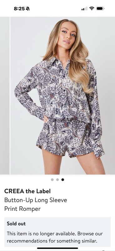 CREEA The Label Romper Jumpsuit Animal print , Long Sleeve, Playsuit Sz 14 NWT!