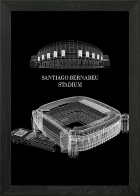 Santiago Bernab�u Stadion Gerahmtes Wandbild Poster Leinwanddruck Bild