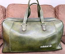 Sac De Voyage Adidas Vintage En Cuir - Fabriqué En France / Années 70/80