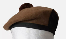 Scottish Balmoral Army Bonnet Kilt Hat Highlander Military Kilt Cap 100 Wool