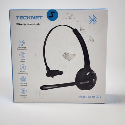 TECKNET Bluetooth Headset Noise Cancelling Wireless Trucker Headphones