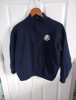 Ryder Cup Golf 100% Merinowolle Pullover 2014 XL Navy Wasserabweisend Isoliert