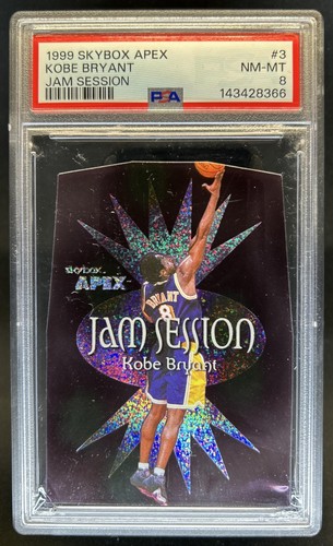 1999-00 Skybox Apex Kobe Bryant Jam Session #3 JS Lakers PSA 8