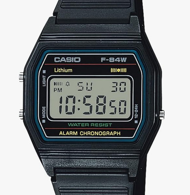 Brand New]Casio F-84W-1QJH Men's Digital Watch Black LED Light JP