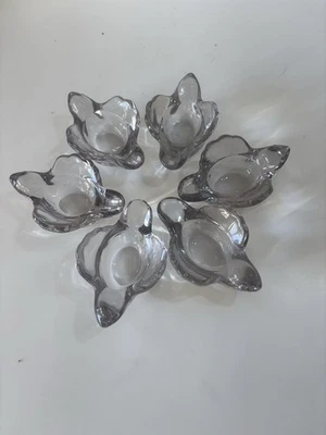 6 Oiseau En Cristal Verre Salière Porte Bougie Bougeoir Collection Déco Table - Photo 1/4