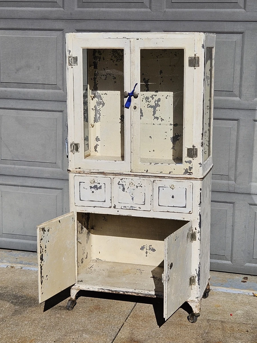 Industrial Metal Antique Cabinets & Cupboard Antique 1920-1949