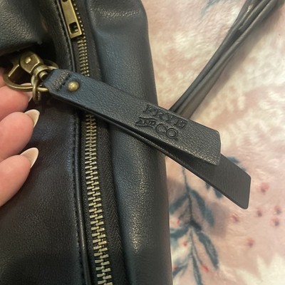 Frye & Co Backpack Bag Black Adjustable Straps Soft Luxury  display picture 2