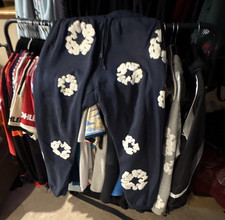 Denim Tears sweatpants navy size medium