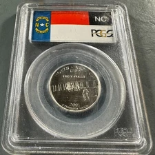 2001-S 25C North Carolina, CLAD PROOF State Quarter, PCGS PR70 DCAM (85939)