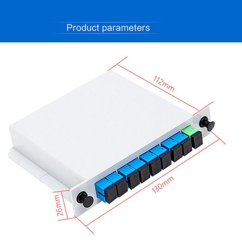 8-Port Fiber Optical Branching Device 1x8 Cassette Card Inserting PLC Splitter e - Photo 6/12