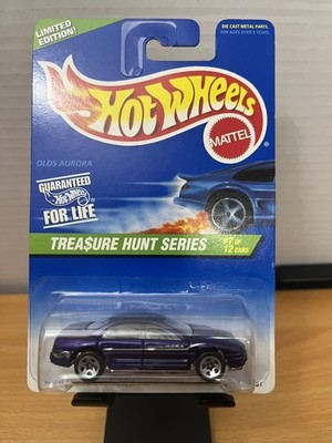 Hot Wheels 1997 Treasure Hunt #7 Olds Aurora Sedan Limited Metal Kar Keeper