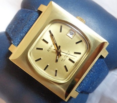 Vintage Edele 25 Jewel Automatic NOS Swiss Made vergoldet Herrenuhr ETA 2784