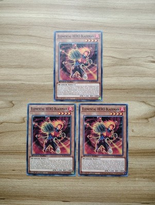 Yu-Gi-Oh! - Elemental HERO Blazeman 3X - Complete Playset - SGX2