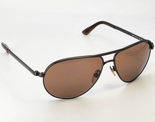 Tom Ford Marko TF144 09J Silver Aviator Sunglasses Blue Lenses James Bond 007