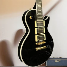 Custom Electric Guitar Mahogany Body Rosewood Fretboard Black Beauty Guitar