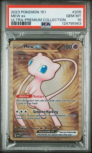2023 Pokémon Scarlet & Violet English 151 UPC Gold Metal: Mew Ex #205 PSA 10