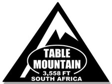4" TABLE MOUNTAIN SOUTH AFRICA 3,558 FT BUMPER CAR STICKER DECAL MADE IN USA