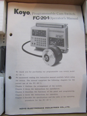 KOYO FC-20P PROGRAMMER & FC-20-1 PROGRAMMABLE CAM SWITCH UNUSED