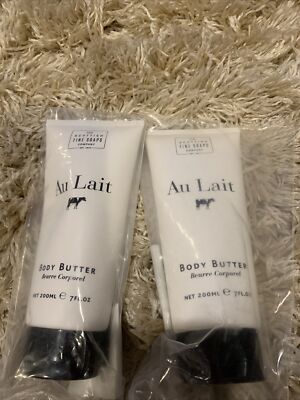 THE SCOTTISH FINE SOAPS Au Lait BODY BUTTER 7oz. 2 Pack!!
