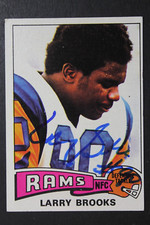 Larry Brooks LA Rams Signed 1975 Topps #231 Autographed Card VA STATE