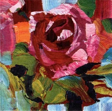 (2) Two Paper Beverage Napkins for Decoupage/Mixed Media - Rose Musee