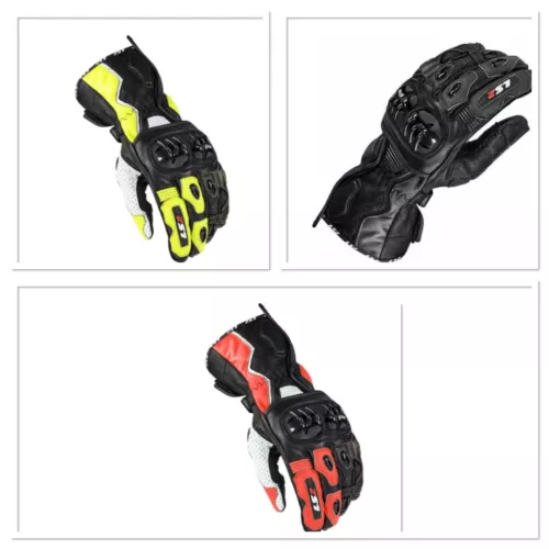 LS2 Swift Racing & Sports Motorcycle Motorbike Leather Gloves All Colors & sizes