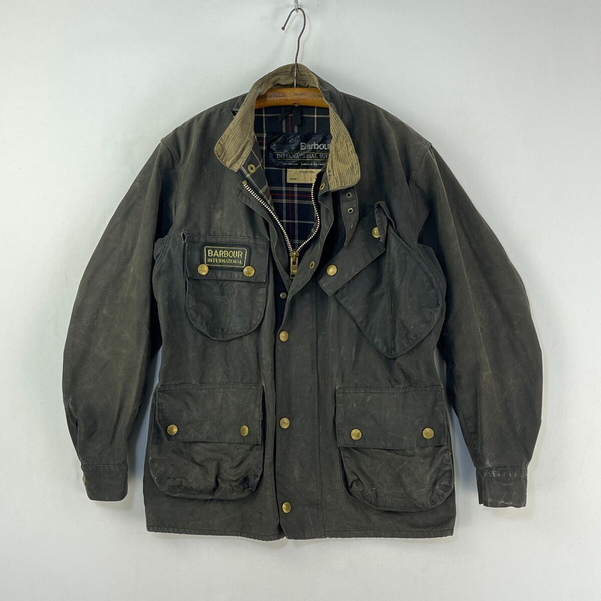 Barbour International Suit Wax Jacket Mens C36 Small Black Barbour International Suit Wax Jacket Mens C36 Small Black