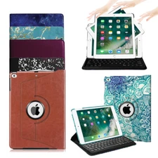 360° Rotating Case for iPad 10.2 9th 8th & Air 5th Cover w/ Bluetooth Keyboard
