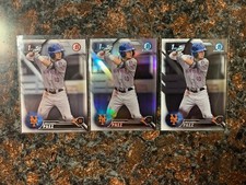 Michael Paez RC LOT 3x 2016 Bowman Draft Refractor Chrome & Base #BDC115 Mets