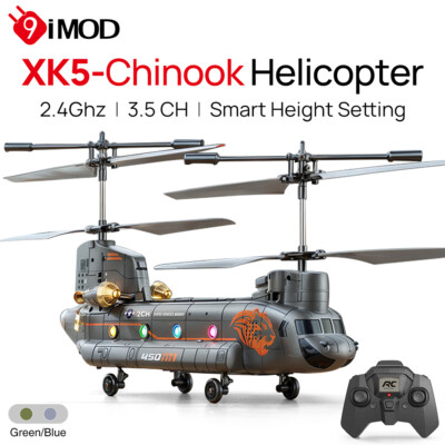 XK5 Chinook RC Helicopter Remote Control 3.5CH 2.4G Smart Height Setting Toys