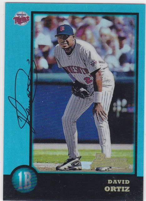 DAVID ORTIZ Big Papi RP RC Baseball ROOKIE CARD Bowman Blue Sapphire 