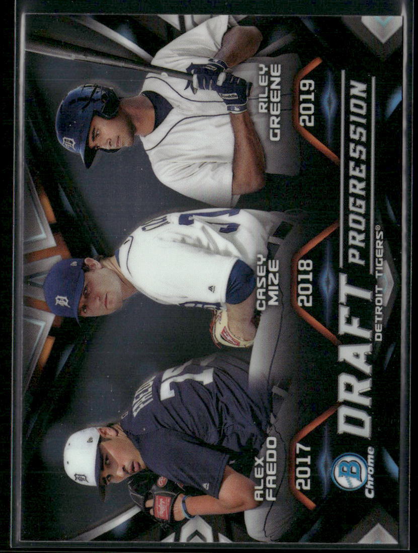 2019 Bowman Alex Faedo / Casey Mize / Riley Greene Draft Progression