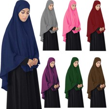 One Piece Khimar Women Muslim Prayer Niqab Hijab Abaya Islamic Overhead Scarf