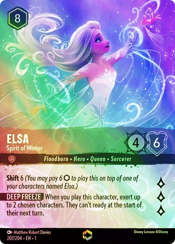 Lorcana INKWASH FOIL Elsa - Spirit of Winter (Enchanted) - The First Chapter #