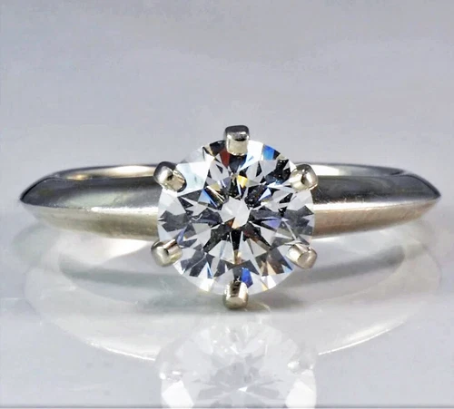 GRA Certificate Real Moissanite Diamond Wedding Engagement Size 8 Ring C31 - Bild 1 von 4