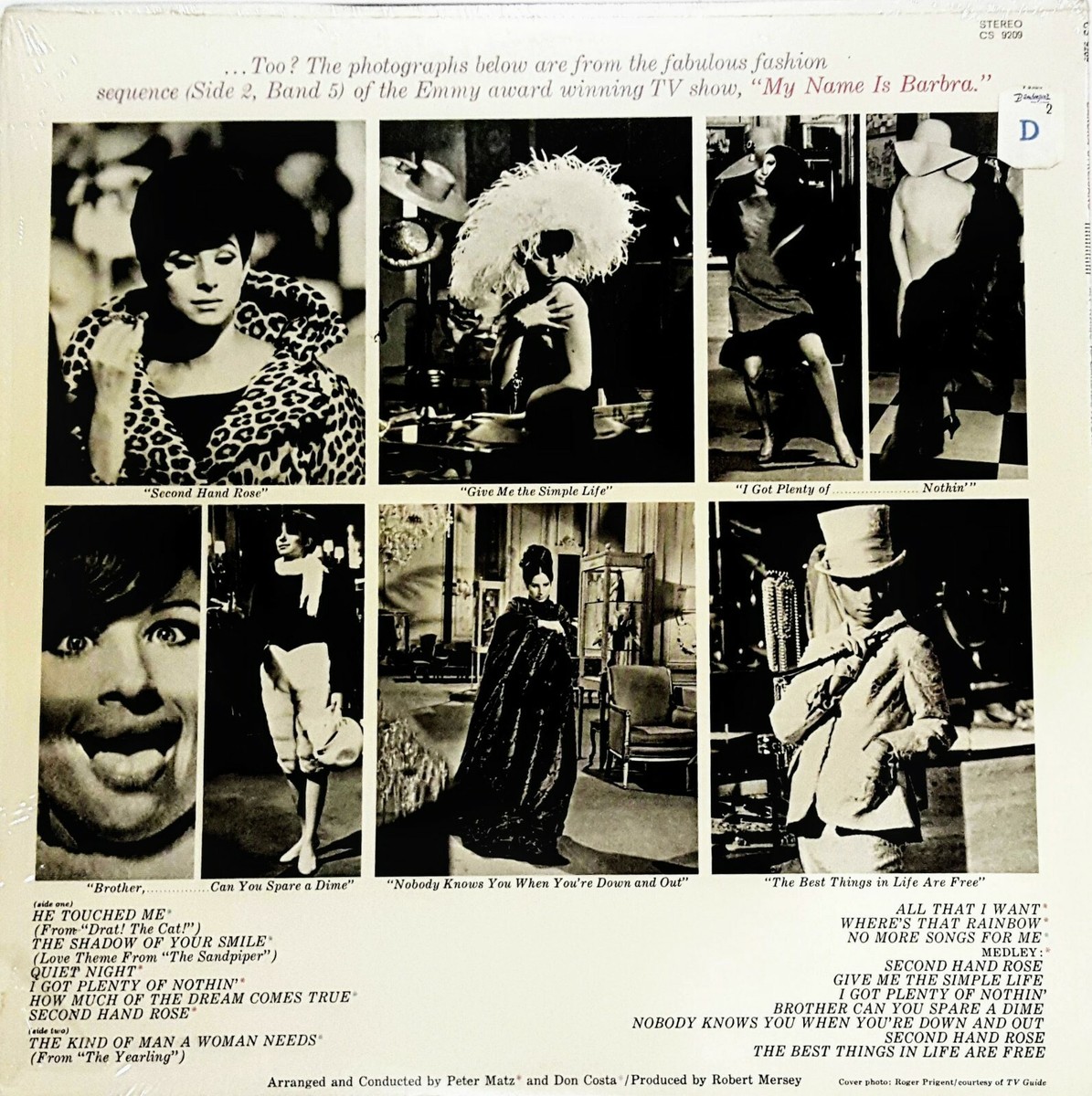 My Name Is Barbra (Streisand) Two (CBS 1965 Vinyl 12