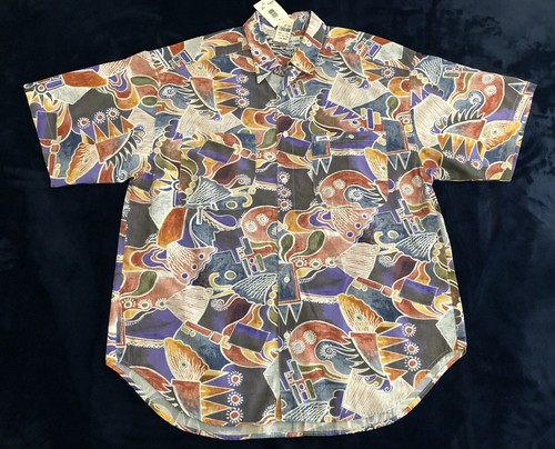 Vintage 90’s NOS NEW Guess Georges Marciano Button Up Hawiian Shirt M NWT - Picture 3 of 9