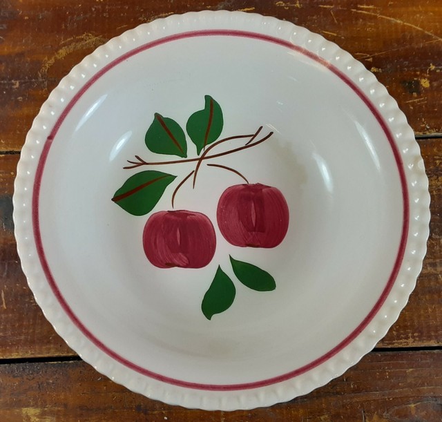 Vegetable Serving Bowl Blue Ridge Pottery Red Apples Handpainted Dinnerware eBay